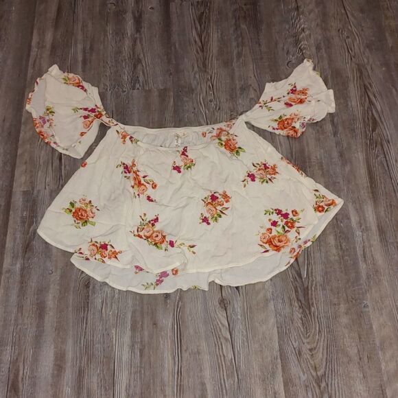 California Gypsy off the shoulder high low top  Sz M - Picture 1 of 5